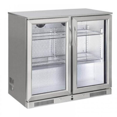 Gtech SC-228F-S Bar Arkası Şişe Soğutucu Dolap, 2 Kapılı, Paslanmaz Krom