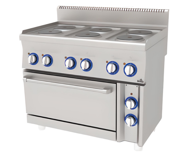 Atalay 600 Seri Kuzine Fırın 6 Yuvarlak Pleytli Elektrikli 100x60 Cm E AEK - 1060