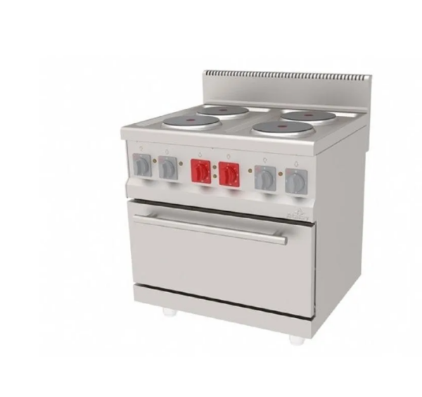 Atalay 700 Seri Kuzine Fırın 4 Yuvarlak Pleytli Elektrikli 80x70 Cm AEK - 870
