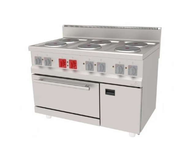Atalay 700 Seri Kuzine Fırın 6 Yuvarlak Pleytli Dolaplı Elektrikli 120x70 Cm AEK - 1270
