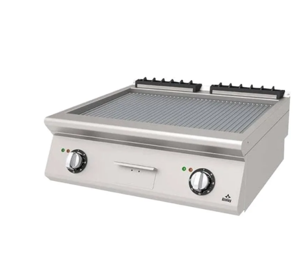 Atalay 730 Seri Nervürlü Pleyt Izgara Set Üstü Elektrikli 80x73 Cm AEI - 873 / N