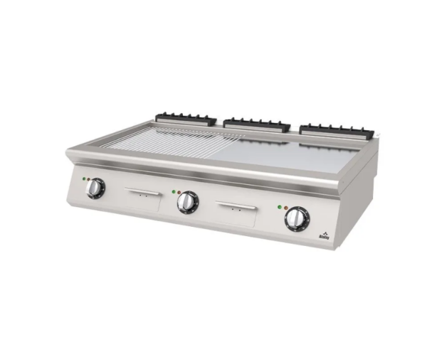 Atalay 730 Seri Yarı Nervürlü Krom Pleyt Izgara Set Üstü Elektrikli 120x73 Cm AEI - 1273 / ND CR