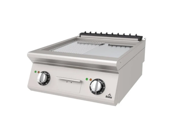 Atalay 730 Seri Yarı Nervürlü Krom Pleyt Izgara Set Üstü Elektrikli 60x73 Cm AEI - 673 / ND CR