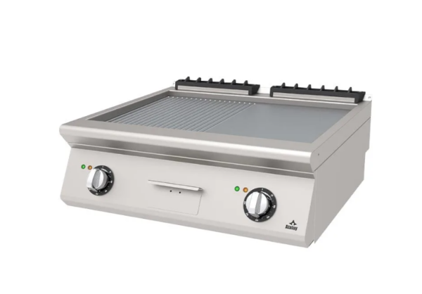 Atalay 730 Seri Yarı Nervürlü Pleyt Izgara Set Üstü Elektrikli 80x73 Cm AEI - 873 / ND