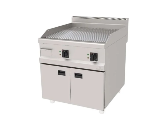 Atalay 900 Seri Nervürlü Krom Pleyt Izgara Dolaplı Gazlı 80x90 Cm AGI - 890 / N