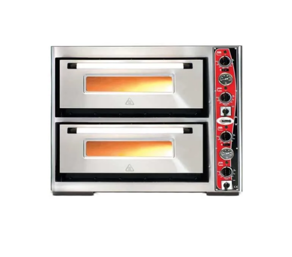 GMG PF 7070 DE-T(Termometreli)Ø 34cm 4+4 Adet Tepsi Kapasiteli Pizza Fırını