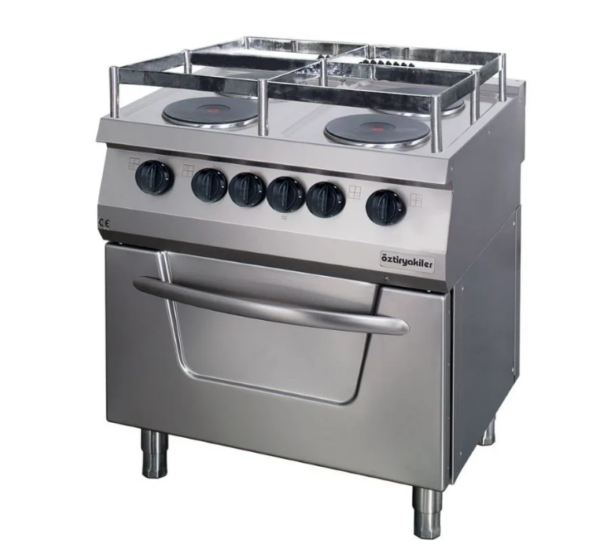 Öztiryakiler 700 Seri Kuzine, Fırınlı, Elektrikli, 4 Açık Ateş, Büyük, Gemi Model 80x70x85 cm, 66