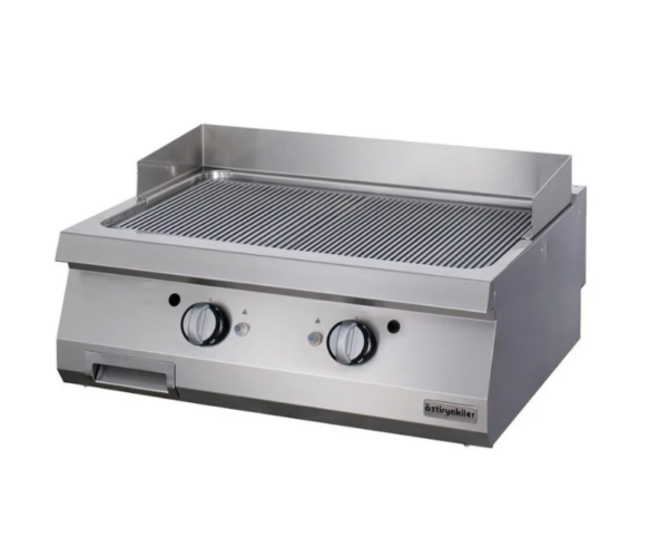 Öztiryakiler 700 Seri, OGG 8070 N Grill Plate, Oluklu, Gazlı, 80x70 cm, Sert Krom Kaplı, 6644