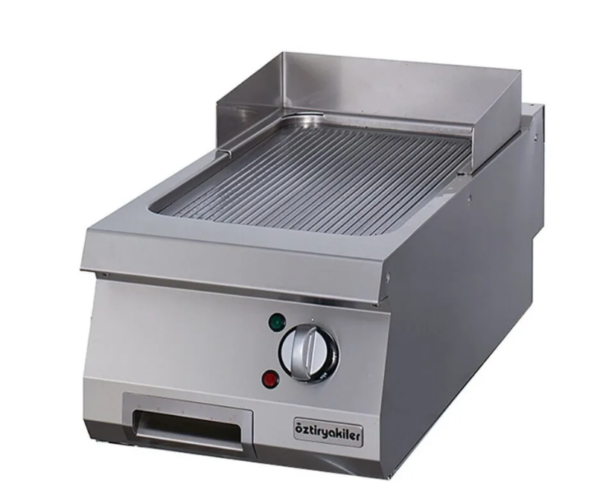 Öztiryakiler 900 Seri, Grill Plate, Set Üstü, Oluklu, Elektirikli, Krom, 40x90 cm, 6644