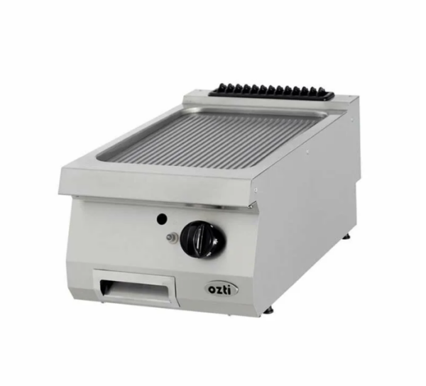 Öztiryakiler 900 Seri, Grill Plate, Set Üstü, Oluklu, Gazlı, Krom, 40x90 cm, 6644