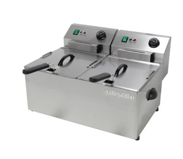 Öztiryakiler EF8D Fritöz, Çiftli, GN 1/2, 2x8 L, Elektrikli 7856.EF8D0.08