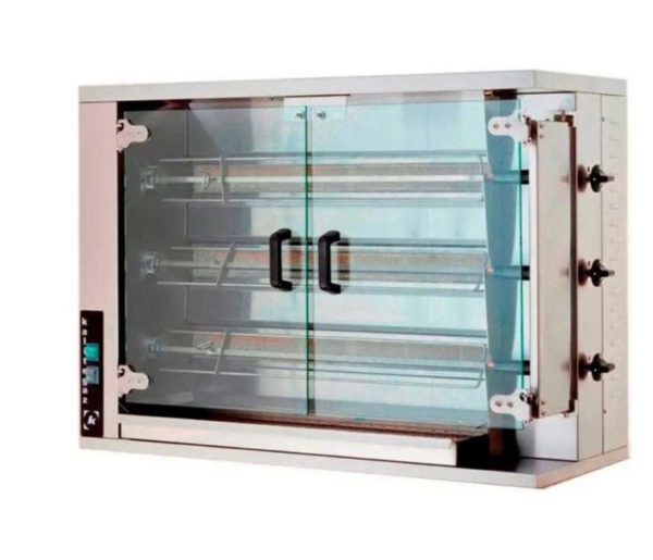 Öztiryakiler Gazlı 3 Şiş 12-15 Piliç Kapasiteli Piliç Çevirme Makinesi 8845.0CRG3.00